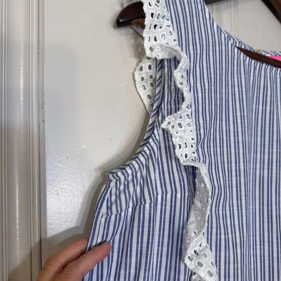Lilly Pulitzer Blue and White Striped Blouse - Picture 8 of 16